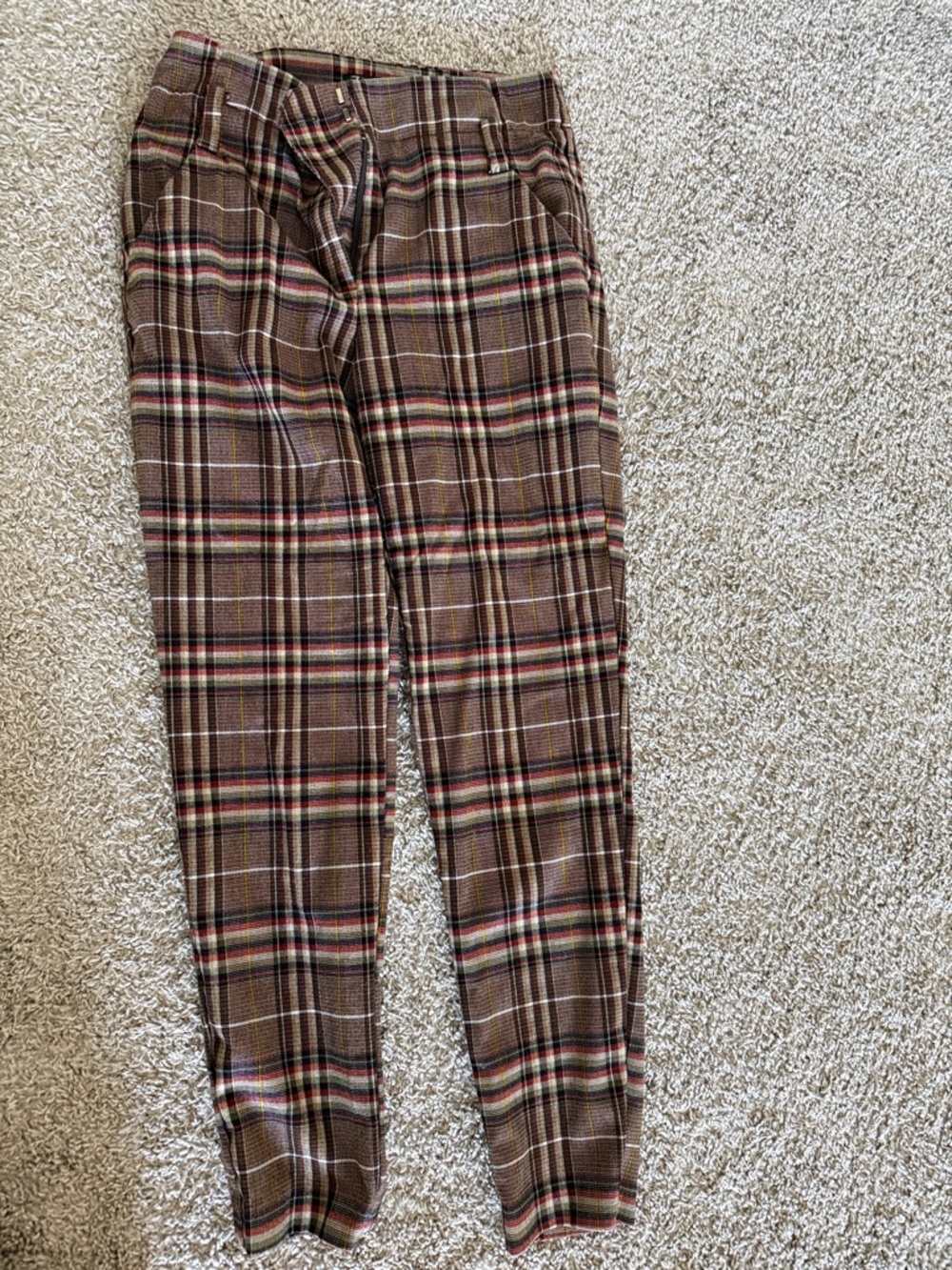 Brown Plaid women’s Pants
